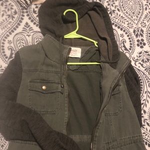 Super cute "washed out" green jacket.